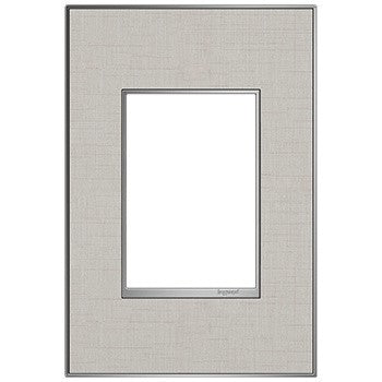 adorne® AWM1G3TL4 True Linen One-Gang-Plus Screwless Wall Plate Main Image.jpg