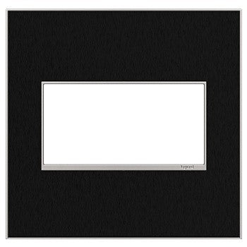 Legrand AWM2GBLS4 Adorne Gang Wall Plate, Black Main Image