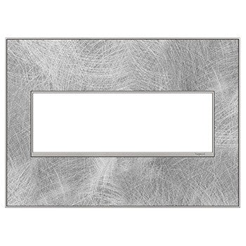 Legrand AWM3GSP4 Adorne Gang Wall Plate, Spiraled Stainless Main Image