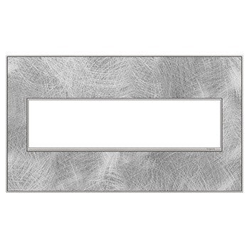 Legrand AWM4GSP4 Adorne Gang Wall Plate, Spiraled Stainless Main Image