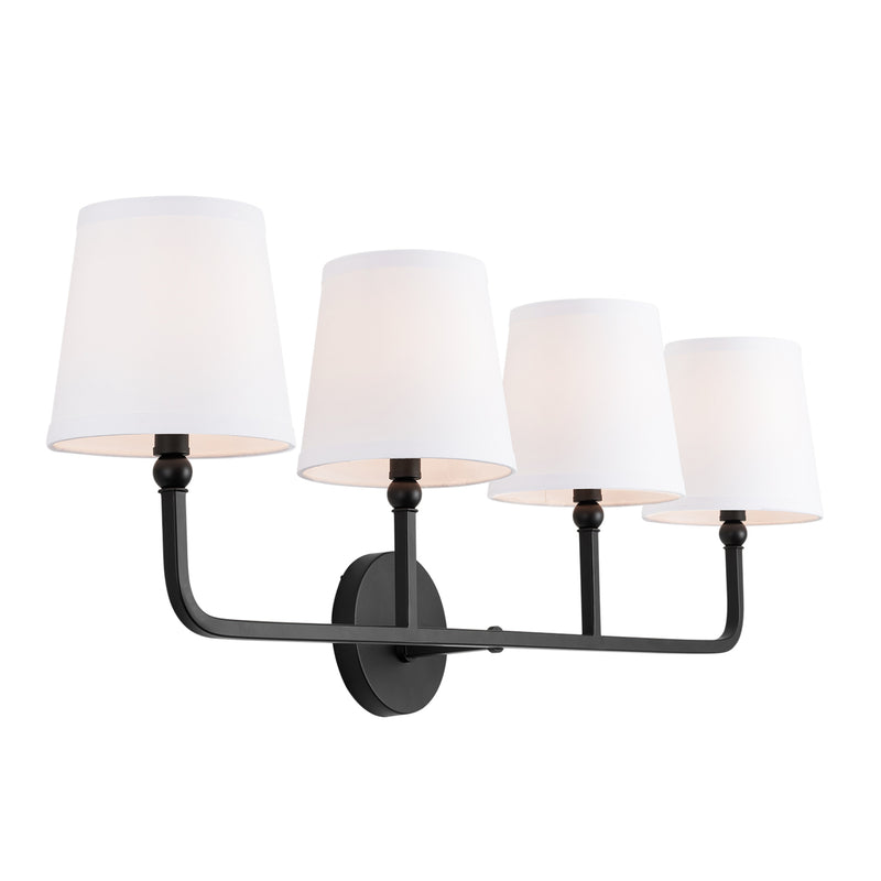 Capital Lighting 119341MB-674 Dawson Four Light Vanity, Matte Black Main Image.jpg