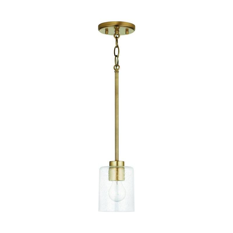 Capital Lighting 328511AD-449 Greyson One Light Pendant, Aged Brass Main Image.jpg