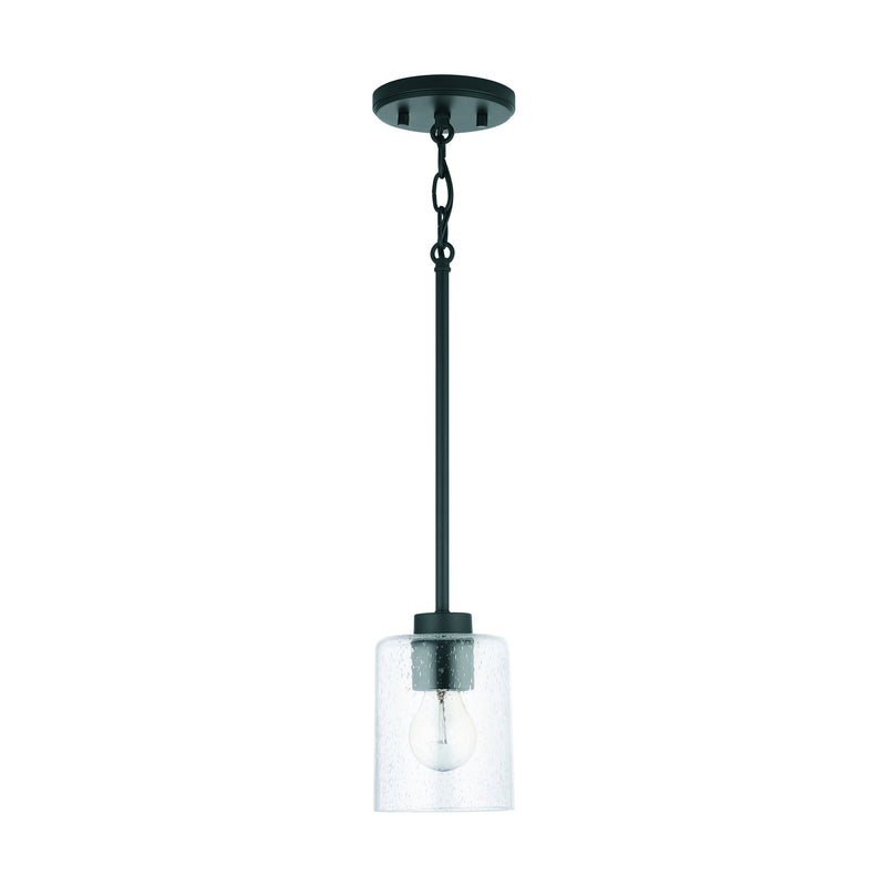 Capital Lighting 328511MB-449 Greyson One Light Pendant, Matte Black Main Image.jpg