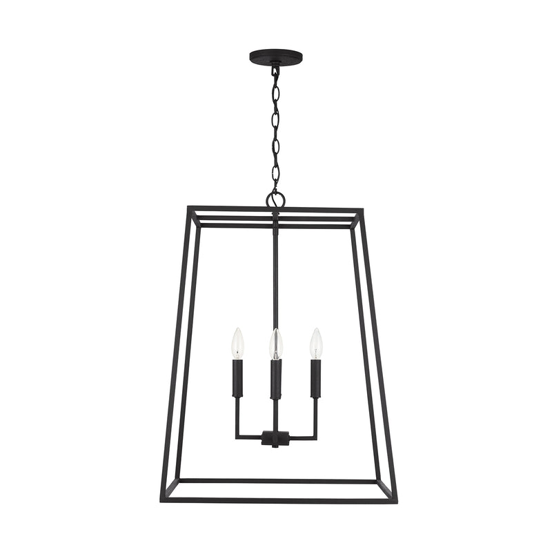 Capital Lighting 337341BI Clint Four Light Pendant, Black Iron Main Image.jpg