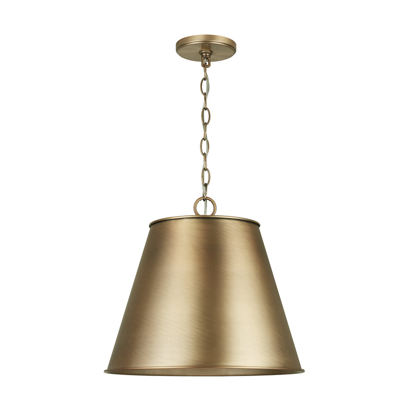 Capital Lighting 337811AD Welker One Light Pendant, Aged Brass Main Image.jpg