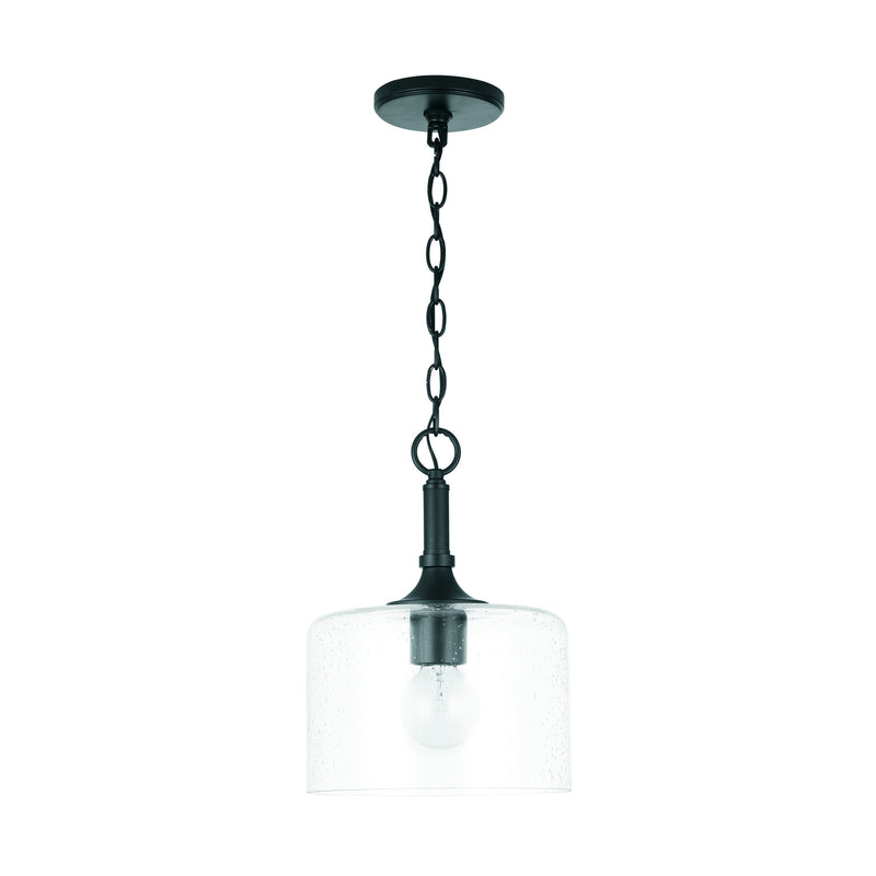 Capital Lighting 339311MB Carter One Light Pendant, Matte Black Main Image.jpg