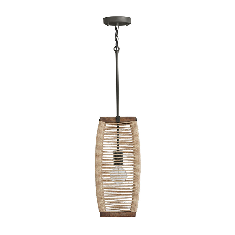 Capital Lighting 340311YG Jacob One Light Pendant, Grey Wash and Grey Iron Main Image.jpg