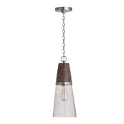 Capital Lighting 340511HN Connor One Light Pendant, Barnhouse and Matte Nickel Main Image.jpg