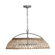 Capital Lighting 340862GK Rainey Six Light Pendant, Grey Wash and Antique Nickel Main Image.jpg