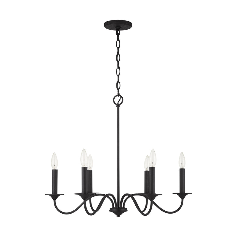 Capital Lighting 437261BI Vincent Six Light Chandelier, Black Iron Main Image.jpg