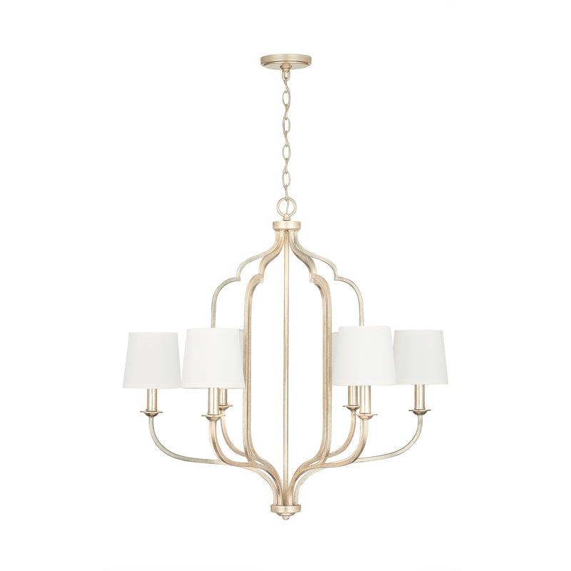 Capital Lighting 438761WG-698 Ophelia Six Light Chandelier, Winter Gold Main Image.jpg