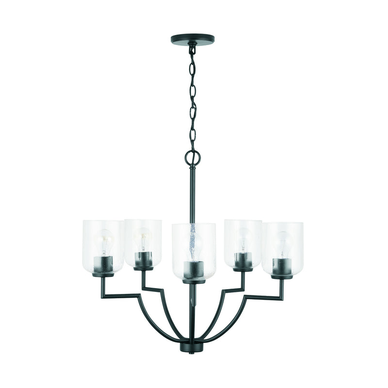 Capital Lighting 439351MB-500 Carter Five Light Chandelier, Matte Black Main Image.jpg