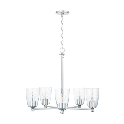 Capital Lighting 440951BN-506 Myles Five Light Chandelier, Brushed Nickel Main Image.jpg