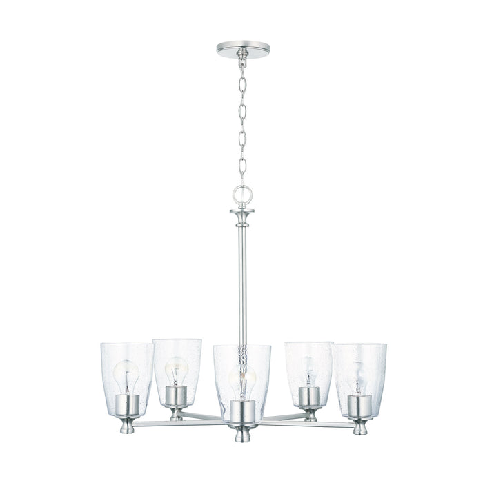 Capital Lighting 440951BN-506 Myles Five Light Chandelier, Brushed Nickel Main Image.jpg