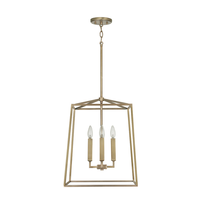 Capital Lighting 537642AD Thea Four Light Foyer Pendant, Aged Brass Main Image.jpg