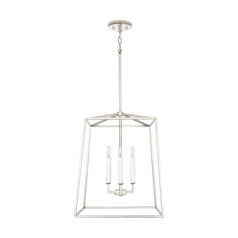 Capital Lighting 537642PN Thea Four Light Foyer Pendant, Polished Nickel Main Image.jpg