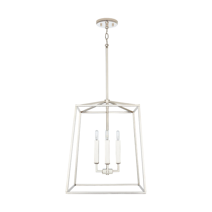 Capital Lighting 537642PN Thea Four Light Foyer Pendant, Polished Nickel Main Image.jpg