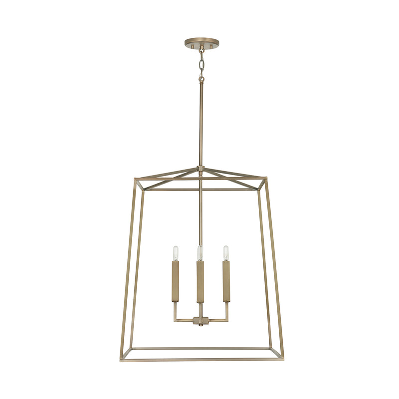 Capital Lighting 537643AD Thea Four Light Foyer Pendant, Aged Brass Main Image.jpg