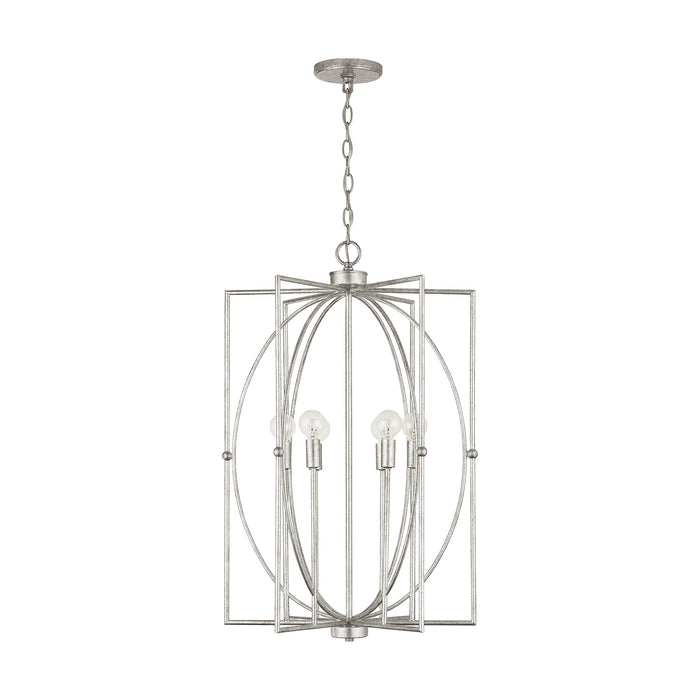 Capital Lighting 537961AS Oran Six Light Foyer Pendant, Antique Silver Main Image.jpg