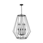 Capital Lighting 538881MB Corey Eight Light Foyer Pendant, Matte Black Main Image.jpg