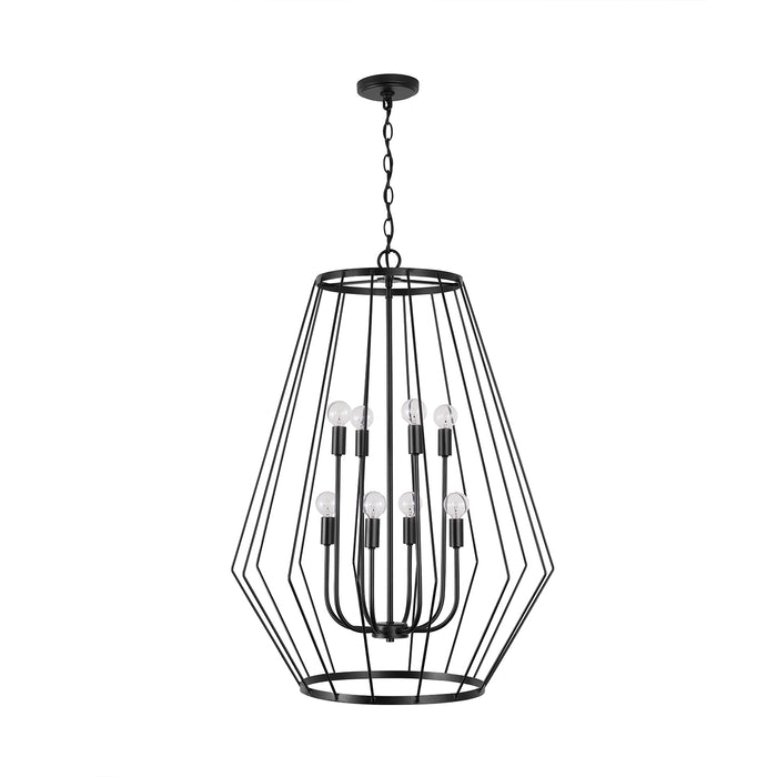 Capital Lighting 538881MB Corey Eight Light Foyer Pendant, Matte Black Main Image.jpg