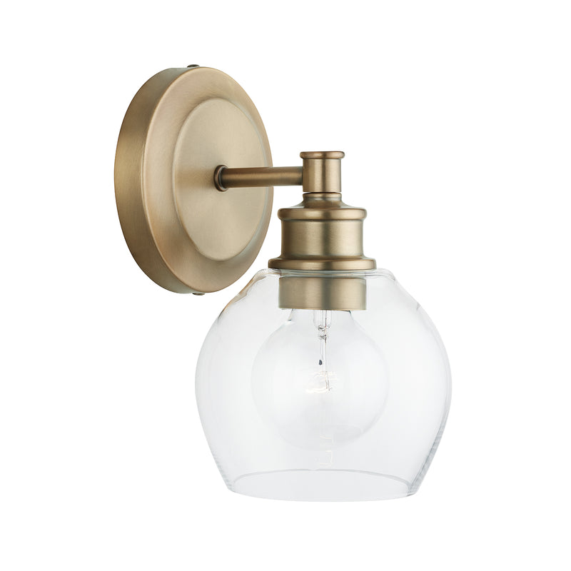 Capital Lighting 621111AD-426 Mid Century One Light Wall Sconce, Aged Brass Main Image.jpg