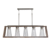 Capital Lighting 840551HN-504 Connor Five Light Island Pendant, Barnhouse and Matte Nickel Main Image.jpg