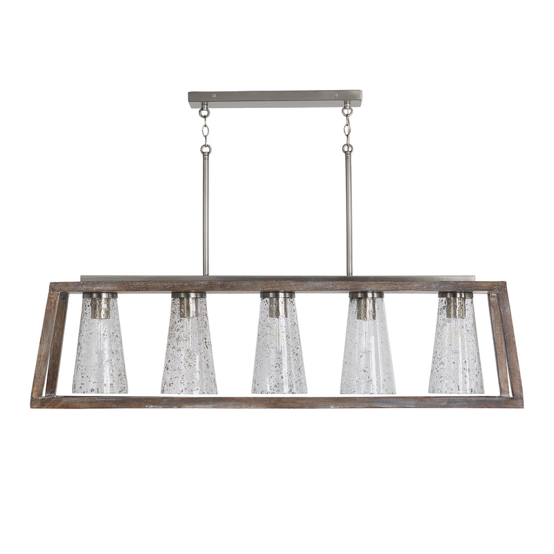 Capital Lighting 840551HN-504 Connor Five Light Island Pendant, Barnhouse and Matte Nickel Main Image.jpg