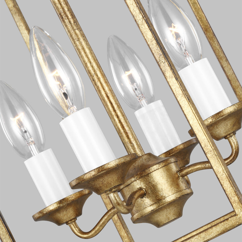 Visual Comfort Studio AC1004ADB Bantry House Four Light Pendant, Antique Gild Alternate Image.jpg
