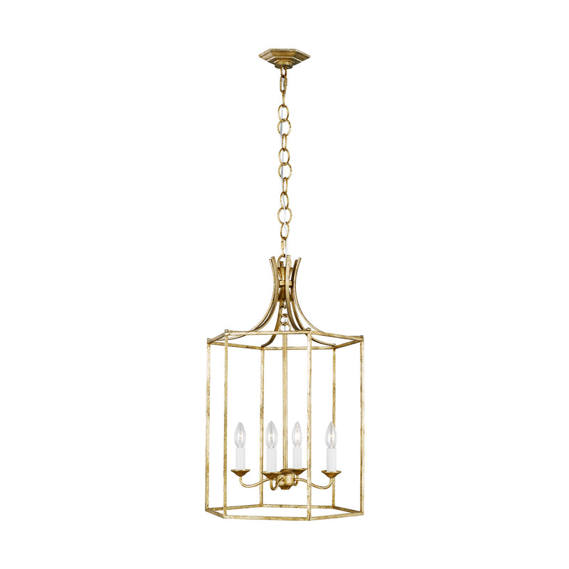 Visual Comfort Studio AC1014ADB Bantry House Four Light Pendant, Antique Gild Main Image.jpg