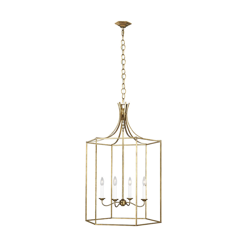 Visual Comfort Studio AC1024ADB Bantry House Four Light Pendant, Antique Gild Main Image.jpg