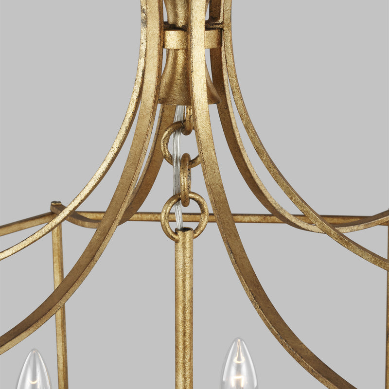 Visual Comfort Studio AC1046ADB Bantry House Six Light Chandelier, Antique Gild Alternate Image 2.jpg