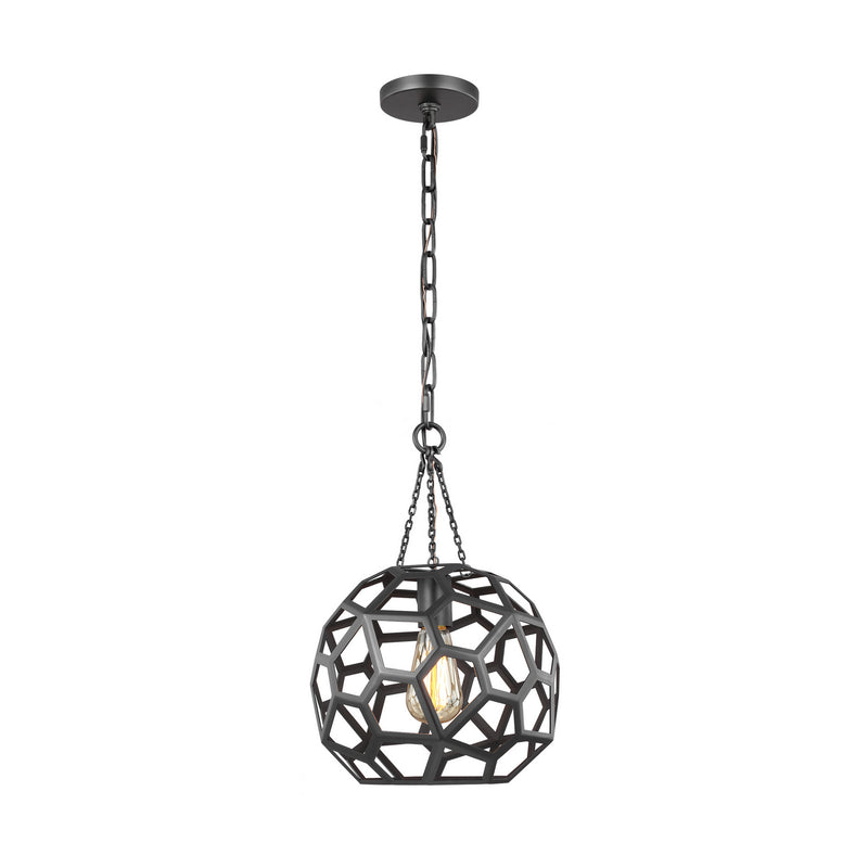 Visual Comfort Studio AP1051MBK Feccetta One Light Pendant, Midnight Black Main Image.jpg