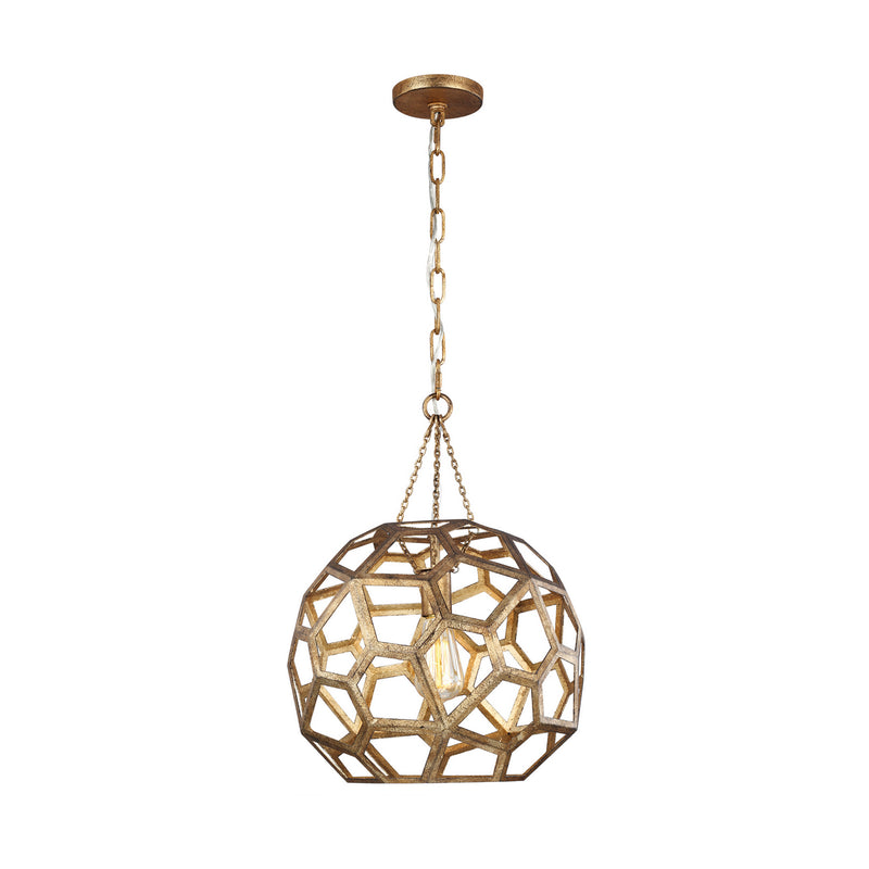 Visual Comfort Studio AP1061ADB Feccetta One Light Pendant, Antique Gild Main Image.jpg