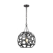 Visual Comfort Studio AP1061MBK Feccetta One Light Pendant, Midnight Black Main Image.jpg