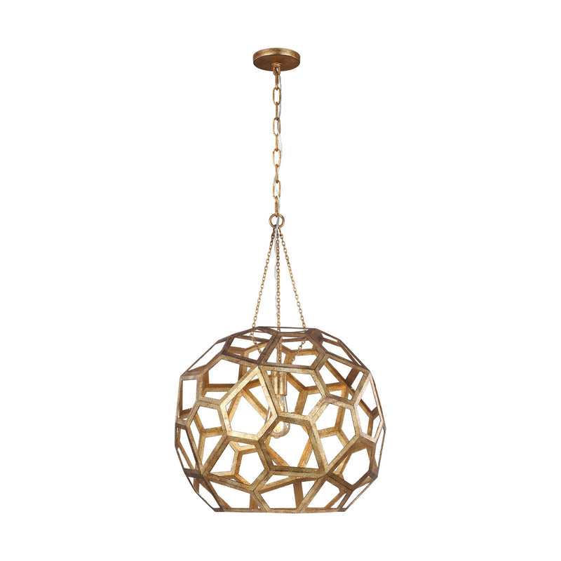 Visual Comfort Studio AP1071ADB Feccetta One Light Pendant, Antique Gild Main Image.jpg