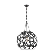 Visual Comfort Studio AP1071MBK Feccetta One Light Pendant, Midnight Black Main Image.jpg