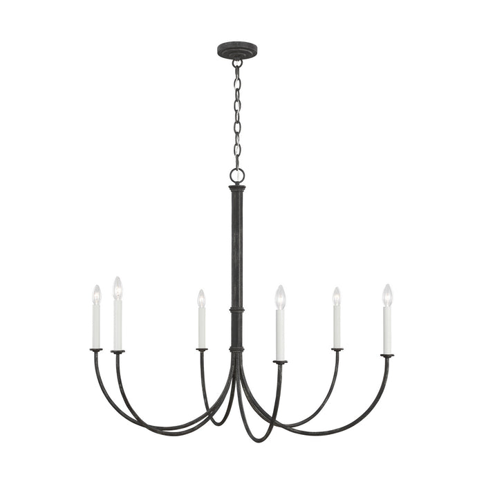 Visual Comfort Studio CC1156IO Champlain Six Light Chandelier, Iron Oxide Main Image.jpg