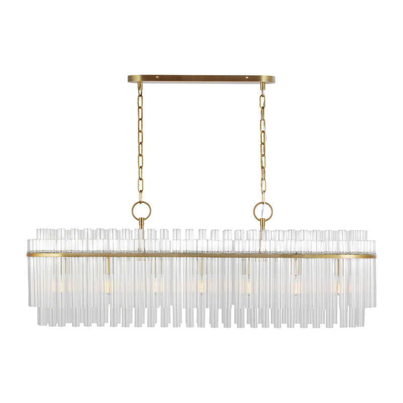 Visual Comfort Studio CC1307BBS Beckett Seven Light Linear Chandelier, Burnished Brass Main Image.jpg