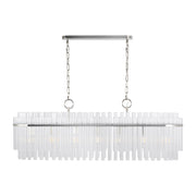 Visual Comfort Studio CC1307PN Beckett Seven Light Linear Chandelier, Polished Nickel Main Image.jpg