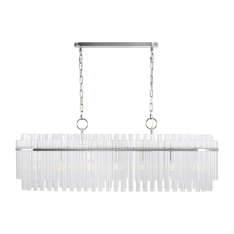 Visual Comfort Studio CC1307PN Beckett Seven Light Linear Chandelier, Polished Nickel Main Image.jpg