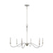 Visual Comfort Studio CC1326PN Hanover Six Light Chandelier, Polished Nickel Main Image.jpg