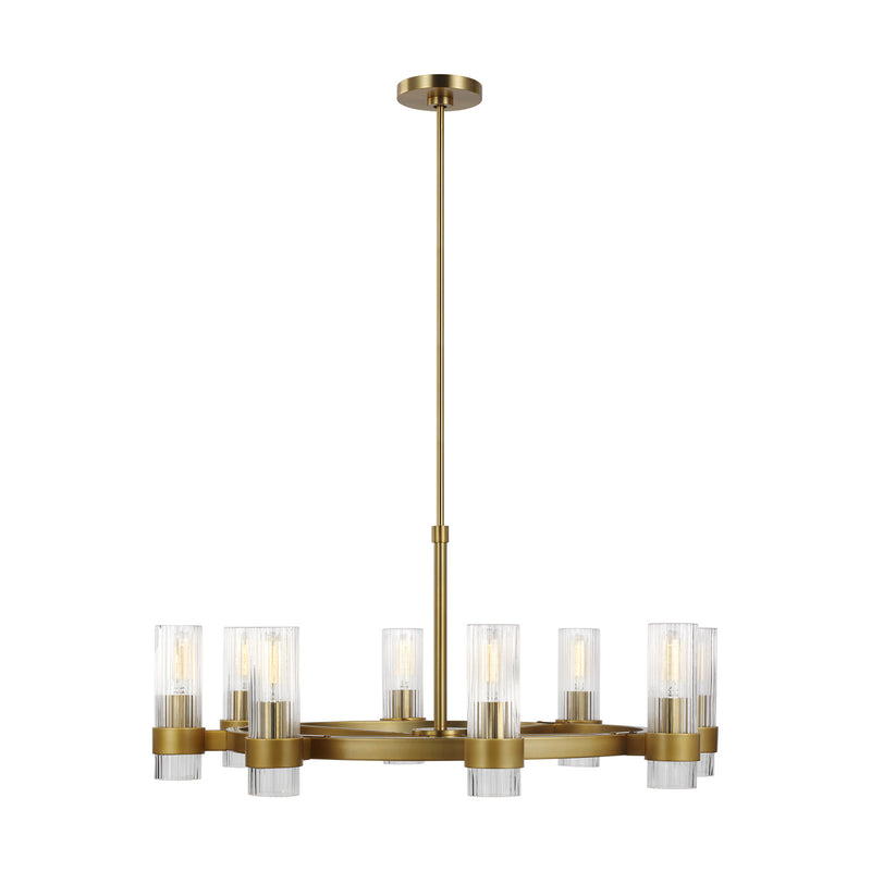 Visual Comfort Studio CC1378BBS Geneva Eight Light Chandelier, Burnished Brass Main Image.jpg