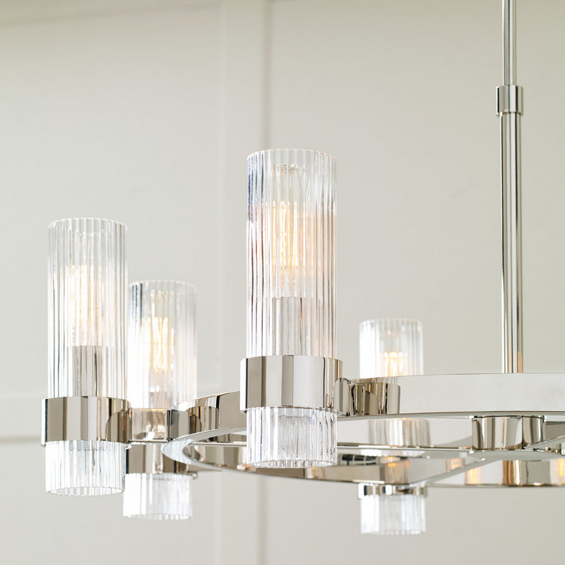 Visual Comfort Studio CC1378PN Geneva Eight Light Chandelier, Polished Nickel Alternate Image 3.jpg