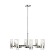 Visual Comfort Studio CC1378PN Geneva Eight Light Chandelier, Polished Nickel Main Image.jpg