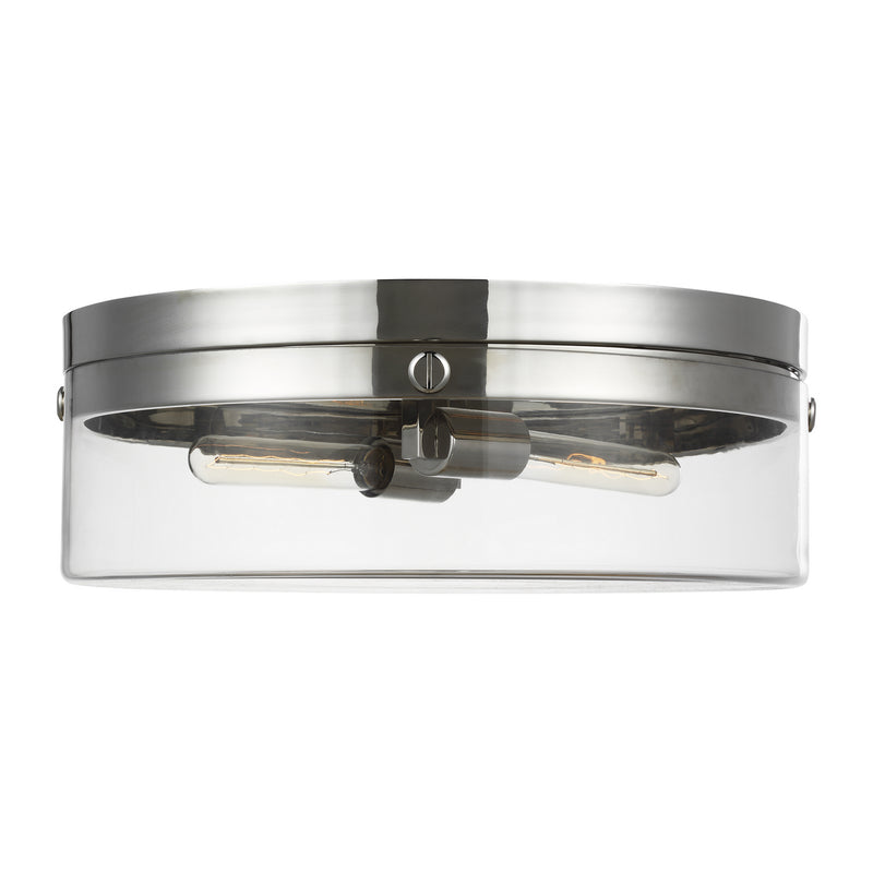 Visual Comfort Studio CF1032PN Garrett Two Light Flush Mount, Polished Nickel Main Image.jpg