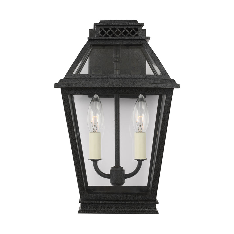 Visual Comfort Studio CO1012DWZ Falmouth Two Light Outdoor Wall Lantern, Dark Weathered Zinc Main Image.jpg