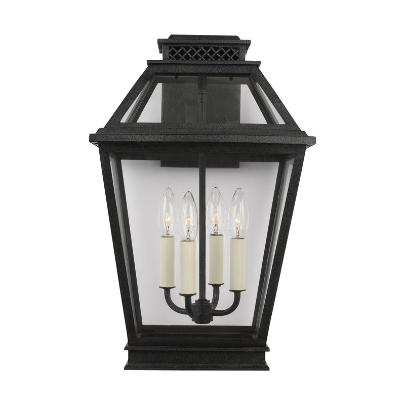Visual Comfort Studio CO1034DWZ Falmouth Four Light Outdoor Wall Lantern, Dark Weathered Zinc Main Image.jpg