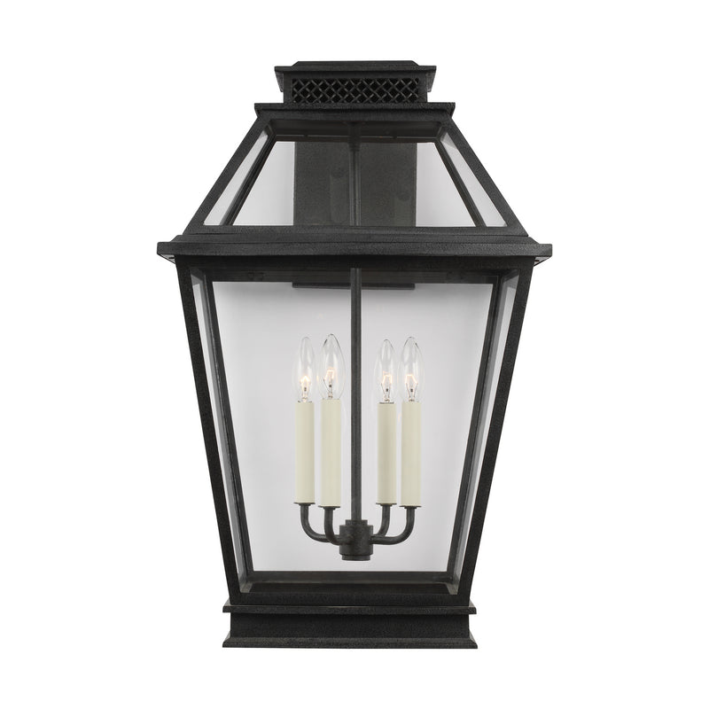 Visual Comfort Studio CO1044DWZ Falmouth Four Light Outdoor Wall Lantern, Dark Weathered Zinc Main Image.jpg