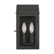 Visual Comfort Studio CO1252TXB Hingham Two Light Outdoor Wall Lantern, Textured Black Main Image.jpg